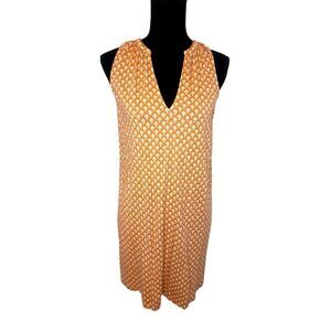 BODEN FLORAL SLEEVELESS SHIFT DRESS ORANGE WOMENS SIZE 6 CASUAL‎ SUMMER DRESS